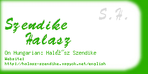 szendike halasz business card